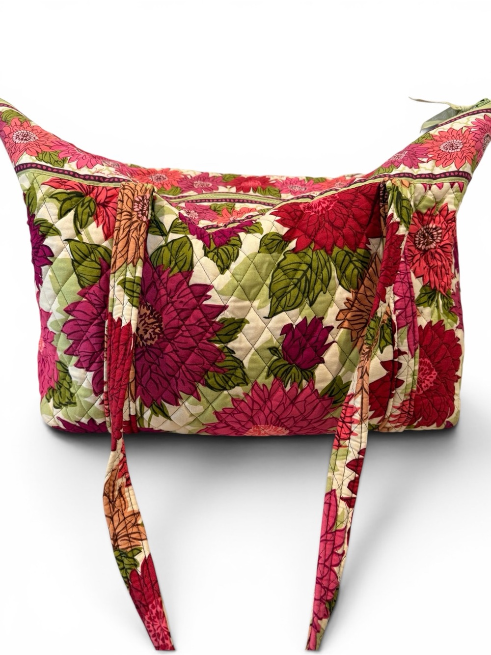 Vera Bradley Large Quilted “Hello Dahlia” Floral Tote Weekender Bag